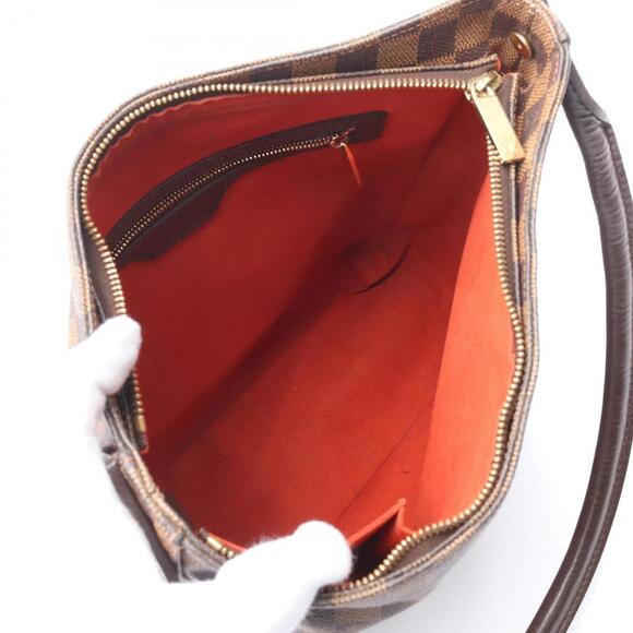 LOUIS VUITTON Brown Damier Leather Looping GM Shoulder Bag - Picture 4 of 11